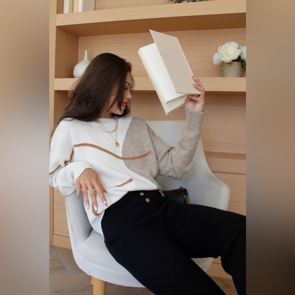 NEW! PETITE STUDIO Lexi Wool Sweater (Ivory)